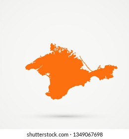 Orange Crimea Map Illustration