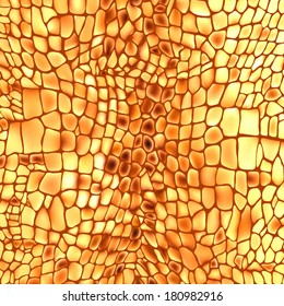 	 orange crocodile