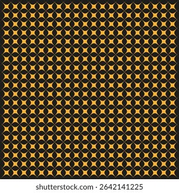 Orange cross tiles. Geometric symbol group. Contrast grid background. Vector pattern design