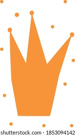 
orange crown with circles on the former background