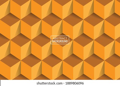 Orange cube abstract background design. Great vectors for laptops, computers, smartphones, web, flyers, banners, greeting cards, social media etc.