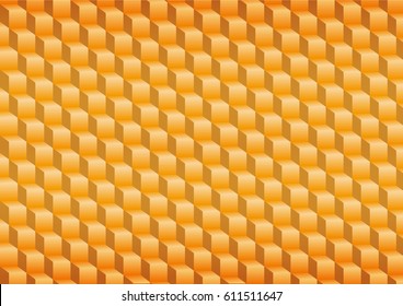 Orange Cube Abstract Vector Background 