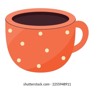 diseño de taza naranja sobre blanco