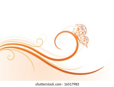 orange  curl (Autumn floral background)