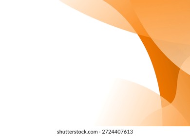 Orange curve abstract background with white space for text and message. template design. vector illustration	