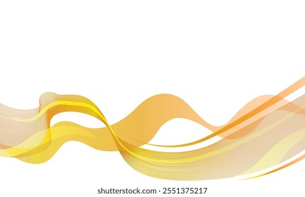 Orange curve abstract wave background design