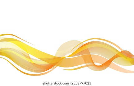 Orange curve abstract wave background decoration