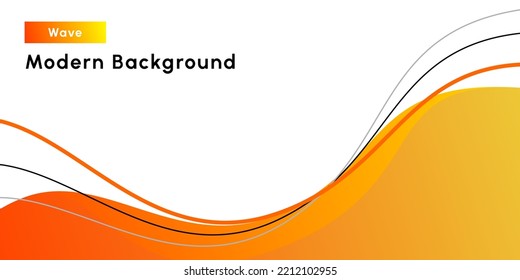 orange curve background with modern vibrant geometric and stripe background