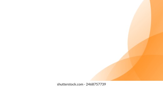 Orange curve gradient modern background with white space for text and message. template design	