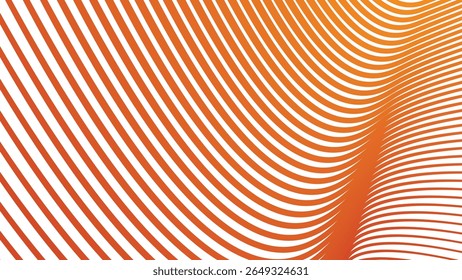 Orange curve line pattern background for modern abstract fabric wallpaper digital