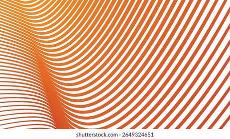Orange curve line pattern background for modern abstract fabric wallpaper digital