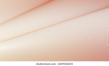 Fondo de patrón de línea de curva naranja para Fondo de pantalla de tela abstracta moderna digital
