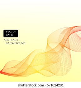 orange curve line smooth design vector