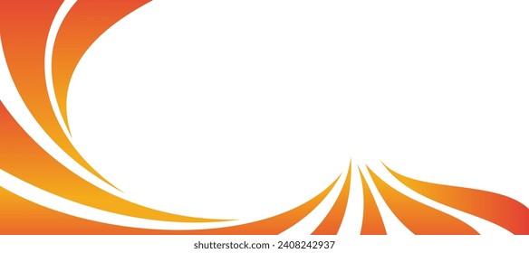 orange curve waves banner brochure flyer design background