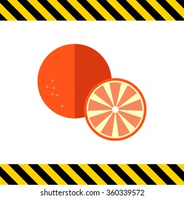Orange and cut orange half