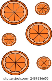 orange cut vector color pattern