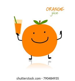 Orange, cute character for your design
