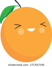 Orange Cute Vector Ilustration on white background