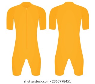 Orange cycling jersey. vector illustration