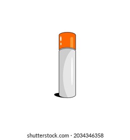 orange cylinder bottle vector design
