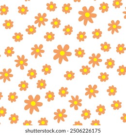 
orange daisies on white background