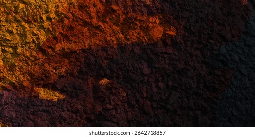 Orange and dark blue marble textured background
