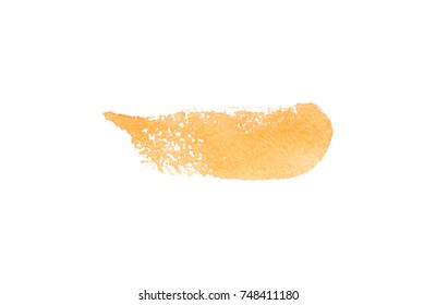 orange or dark cheddar or autumn maple  vector watercolor on white background  for text and design. 