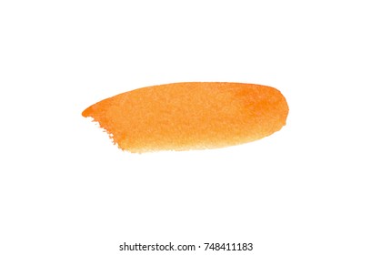 orange or dark cheddar or autumn maple  vector watercolor on white background  for text and design. 
