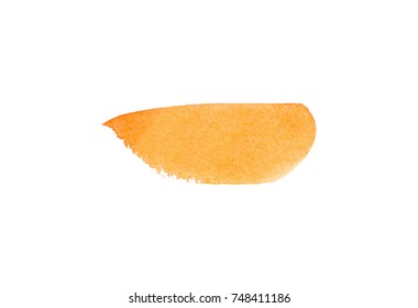 orange or dark cheddar or autumn maple  vector watercolor on white background  for text and design. 