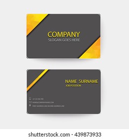 Orange and dark gray Modern Business-Card.