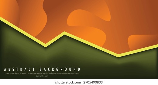 Orange and dark green abstract background with abstract element modern design vector illustration, vector eps 10.