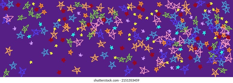 Orange Dark Multicolor Pastel Mint Bright Rainbow Purple Wallpaper. Violet Naive Chaotic Kids Turquoise Stars Vibrant Handdrawn Stars. Vivid Yellow Childish Red Green Blue Colorful Picture.