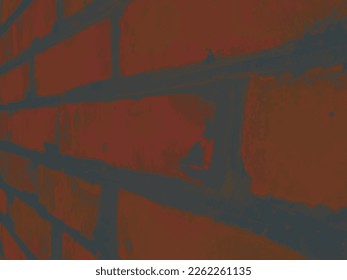 Orange dark old brick wall texture, tangerine vector grunge background. UHD 4K wallpaper. For screen, desktop, website design, overlay, stencil, banner, stylization and polygraph