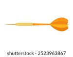 Orange dart icon isolated on white background