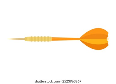 Orange dart icon isolated on white background