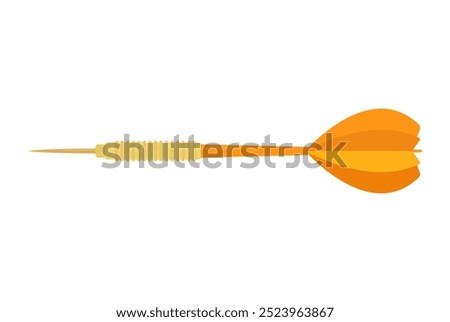 Orange dart icon isolated on white background