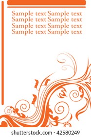 orange decorative background with place for text