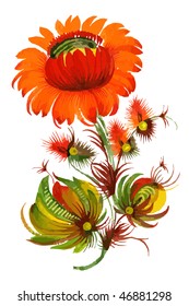 Orange decorative flower