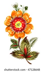 Orange decorative flower