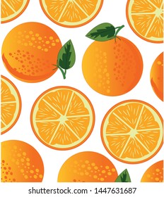 Orange decorative pattern on white background is insulated