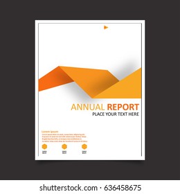Orange Design annual report Leaflet Brochure Flyer template A4 size design, book cover layout design, Abstract presentation templates