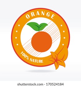 Orange design over white background vector illustration