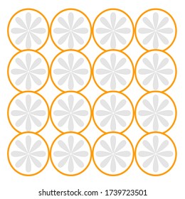 Orange design slices, on white eps
