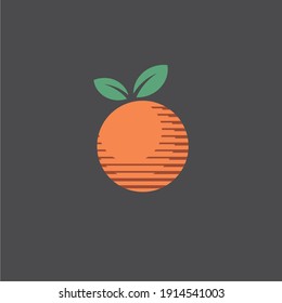 Diseño de naranja Diseño de ilustración de icono Vector, 
Logo de color naranja vectorial en un estilo moderno y plano