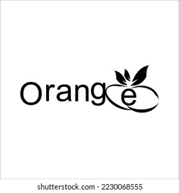 orange design vector logo fruit 