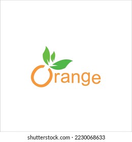 orange design vector logo fruit 