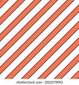 Orange diagonal minimalist stripes on a white background. Simple stripes for design of takanin, wall-paper, decorative paper, texture.