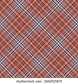 Orange Diagonal Plaid Tartan textured Seamless pattern design suitable for fashion textiles and graphics
