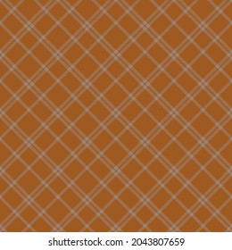 Orange Diagonal Plaid Tartan textured Seamless pattern design suitable for fashion textiles and graphics