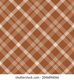 Orange Diagonal Plaid Tartan textured Seamless pattern design suitable for fashion textiles and graphics